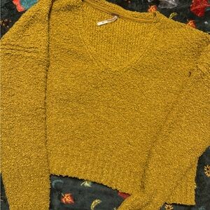 Free People Cozy Mustard Sweater!